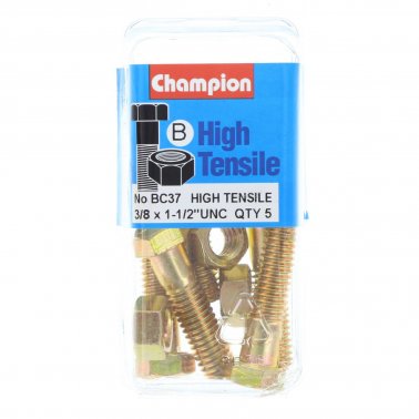 Champion Bolt and Nuts 1-1/2” x 3/8 BC37
