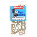 Champion Fully Threaded Set Screws and Nuts 1” x 1/4 BC4