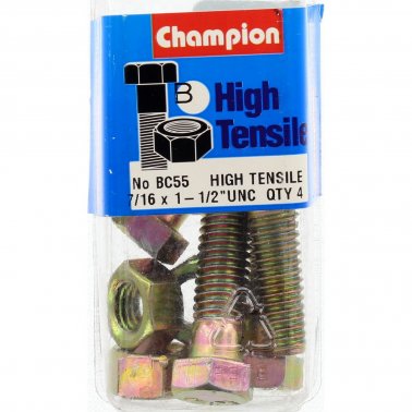 Champion Bolt and Nuts 1-1/2” x 7/16 BC55