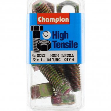 Champion Fully Threaded Set Screws and Nuts 1-1/4” x 1/2 BC63
