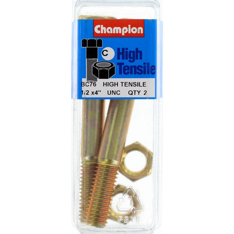 Champion Bolt and Nuts 4” x 1/2 BC76