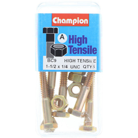 Champion Bolt and Nuts 1-1/2” x 1/4  BC9