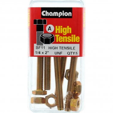 Champion Fully Threaded Set Screws and Nuts 2” x ¼ BF11