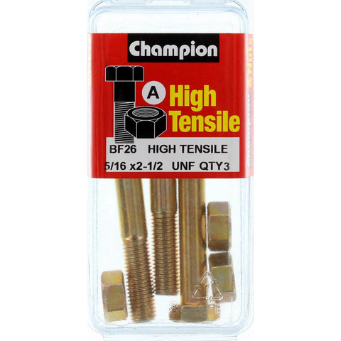 Champion Bolt and Nuts 2” -1/2 x 5/16  BF26