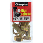 Champion Fully Threaded Set Screws and Nuts 1” x 7/16 BF50