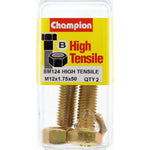 Champion Fully Threaded Set Screws and Nuts 12 x 50 x 1.75 mm- BM124