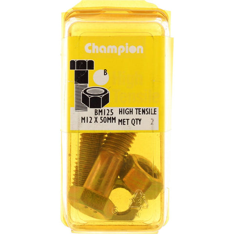 Champion Fully Threaded Set Screws and Nuts 12 x 50 x 1.75 mm- BM125