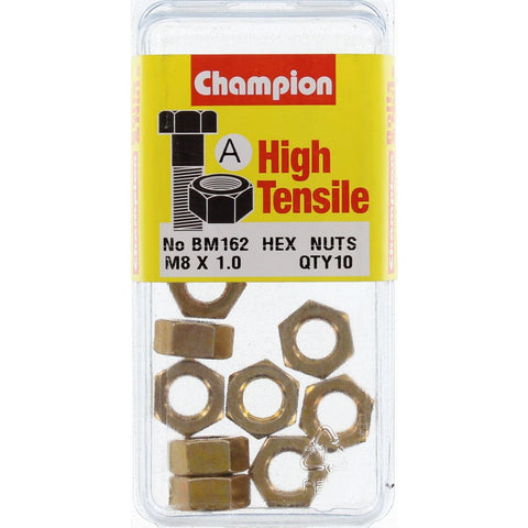 Champion Metric Hex Nuts 8 x .1.00 mm- BM162