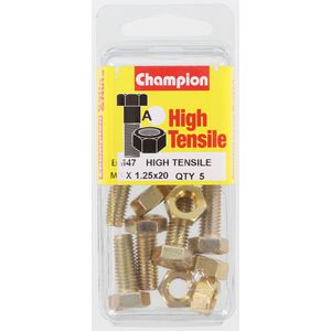 Champion Fully Threaded Set Screws and Nuts 8 x 20mm- BM47