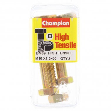Champion Fully Threaded Set Screws and Nuts 10 x 60 mm- BM89