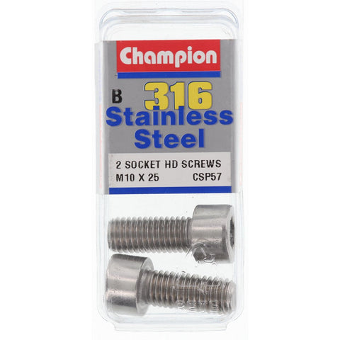 Champion Socket Head Screws 10mm x 25mm  CSP57