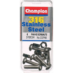 Champion Pan Head Screws and Nuts 3/16 “ x 3/4 “ CSP66