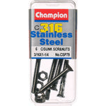 Champion Machine Screws and Nuts CounterSunk 3/16“ x 1-1/4 “ 316-A4 CSP79