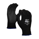 MAXISAFE Black Night Nylon Glove Nitrile Coated GNN192