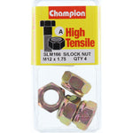 Champion Blister Nyloc-Self Locking Metric Nuts M12 x 1.75-SLM166