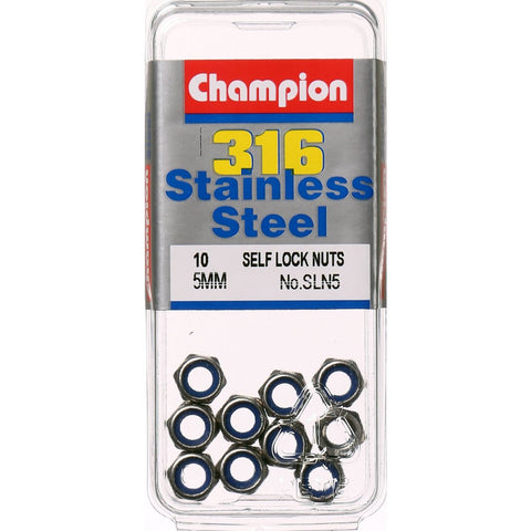Champion Self Lock Nuts 5mm -SLN5